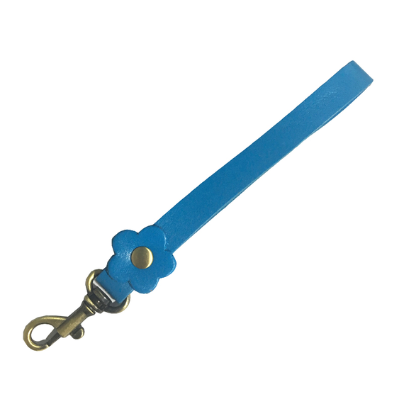 Genuine Leather Bag Flower Wrist Strap