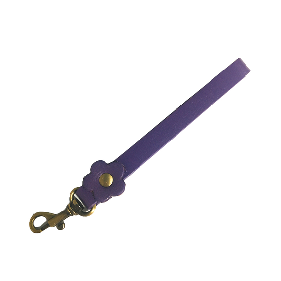 Genuine Leather Bag Flower Wrist Strap