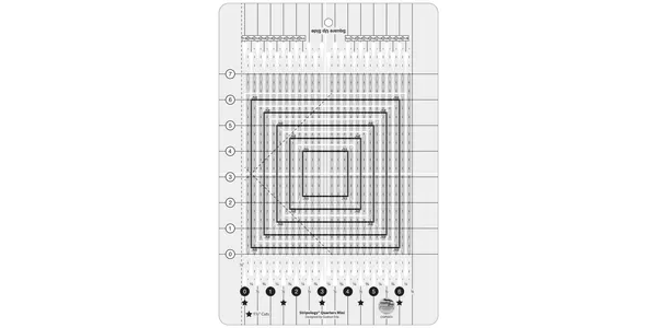 Creative Grids Stripology Quarters Mini Quilt Ruler CGRGE4 743285002993  Rulers & Templates