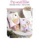 Pip and Ellie Applique Cushion Pattern by Claire Turpin 2 Designs Included