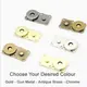 Spoke Magnetic Closure for Bags 18mm Antique Brass, Gold, Chrome and Gun Metal