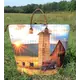 Happy Hauler Bag Pattern AT640 by Aunties Two - Completed bag featuring a country barn