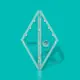 Creative Grids 60 Degree Mini Diamond Ruler CGR60DIAMINI