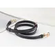 Leather Bag Handle Single Strap with Gold Buckle and Clips 95cm to 120 cms Multiple Colours Available - Black