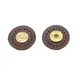 Genuine Leather Round Magnetic Clasps x 1 Set Multiple Colours Available - Coffee