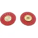 Genuine Leather Round Magnetic Clasps x 1 Set Multiple Colours Available - Red