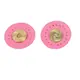Genuine Leather Round Magnetic Clasps x 1 Set Multiple Colours Available - Pink