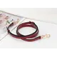 Leather Bag Handle Single Strap with Gold Buckle and Clips 95cm to 120 cms Multiple Colours Available - Burgundy
