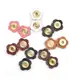 Genuine Leather Flower Magnetic Clasps x 1 Set - Multiple Colours