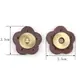 Genuine Leather Flower Magnetic Clasps x 1 Set -Size
