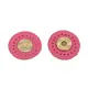 Genuine Leather Round Magnetic Clasps x 1 Set Multiple Colours Available - Rose Red