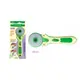 Clover 60mm Rotary Cutter - Soft Cushioned Handle - Shown with measurements