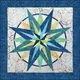 Pocket Compass Quilt Pattern by Judy Niemeyer - Image of completed quilt