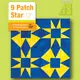 9 Patch Star 12 Inch Patchwork Template - Matilda's Own - Sewing Buddies Australia