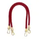 Round PU Leather Braided Bag Handles 60 cms Red